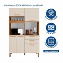 Ver mais imagens de Armário de Cozinha 5 Portas e 2 Gavetas 100% MDF Viena Yescasa Branco/Cinamomo/Off White