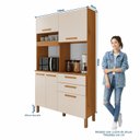 Ver imagem 4 de Armário de Cozinha 5 Portas e 2 Gavetas 100% Mdf Viena Cinamomo/Off White Espresso Móveis