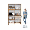 Ver imagem 6 de Armário de Cozinha 5 Portas e 2 Gavetas 100% Mdf Viena Cinamomo/Off White Espresso Móveis