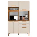 Ver imagem 3 de Armário de Cozinha 5 Portas e 2 Gavetas 100% MDF Viena Yescasa Branco/Cinamomo/Off White