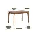 Ver imagem 2 de Mesa de Sala Jantar Ficus Natuame C/ Tampo Madeirado 130x80cm Carvalho/cinamomo - Cimol