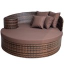 Ver imagem 1 de Chaise Meia Lua em Alumínio com Almofadas Impermeáveis - Piscina, Jardim, Área, Sala - Preto