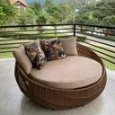 Ver imagem 1 de Sofá Chaise Redondo em Fibra e Alumínio Para Área Externa e Interna