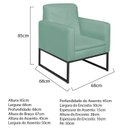 Ver imagem 3 de Kit 2 Poltronas Corano Base de Ferro Bali