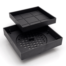 Ralo Invisivel Quadrado 11x11 Preto - 1