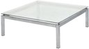 Ver imagem 1 de Mesa Centro Dakot Quadrada Tampo Vidro Base Cromada 1,00 Mt (larg) - 41163
