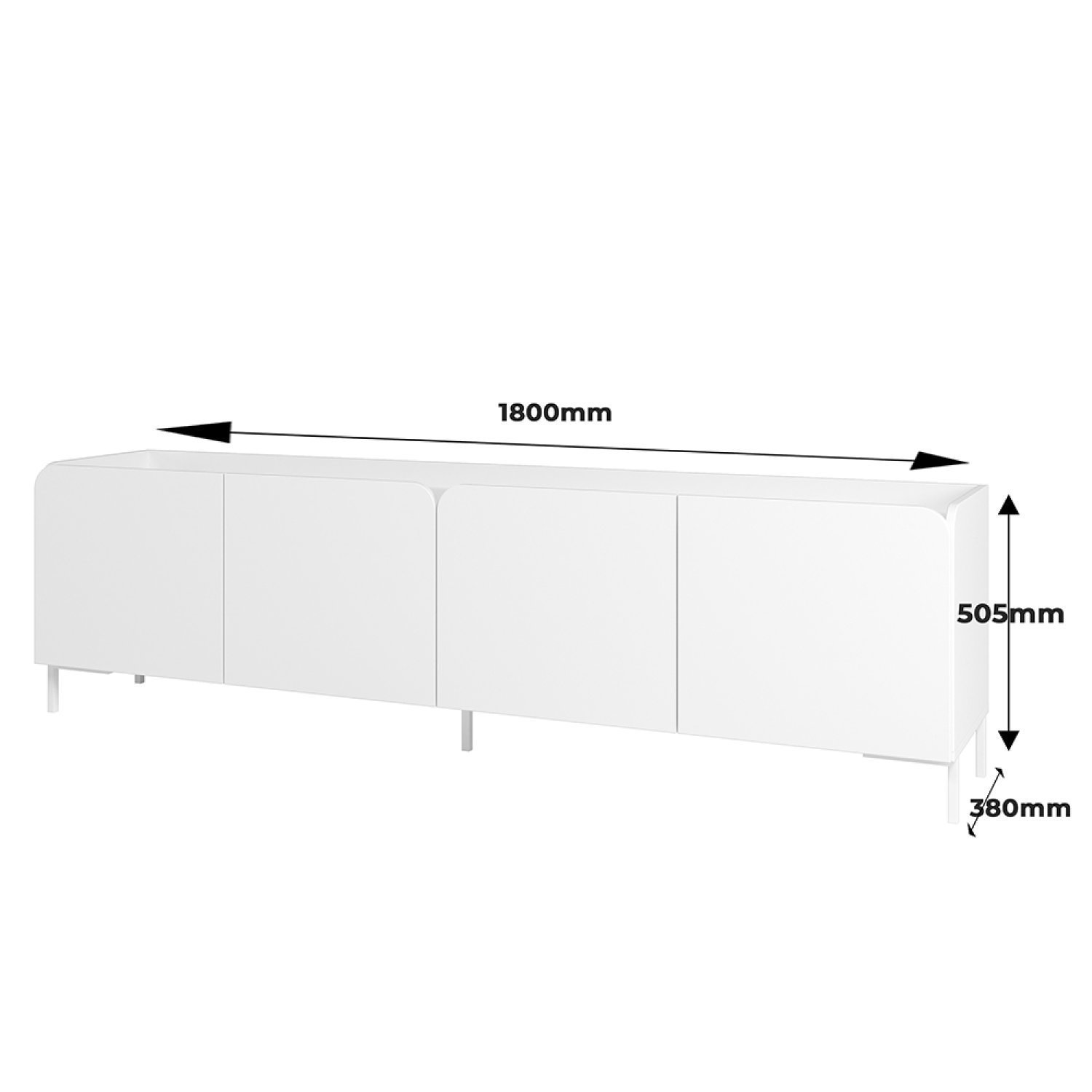 Buffet Aparador 4 Portas 2 Prateleiras MDP 15mm - 4