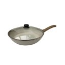 Ver imagem 3 de Frigideira Indução Ceramico 24 Cm - Marmore com Tampa Vidro