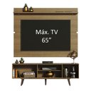 Ver imagem 4 de Rack Madesa Dubai e Painel para Tv até 65 Polegadas com Pés - Rustic/branco 6e5z