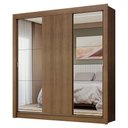 Ver imagem 3 de Guarda-roupa Casal 3 Portas de Correr com Espelhos Rustic Nobre Madesa