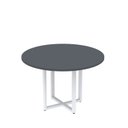 Ver imagem 1 de Mesa de Reunião Redonda 100cm MRR1100P25TUB Cinza/Grafito/Branco