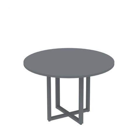 Mesa de Reunião Redonda 100cm MRR1100P25TUB Cinza/Grafito