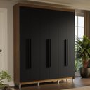 Ver imagem 1 de Guarda-Roupa Casal com Pés 6 Portas Batentes Saturno Madesa