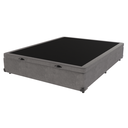 Ver imagem 1 de Base Box Baú Casal Cinza de Madeira 138cm KazaMix