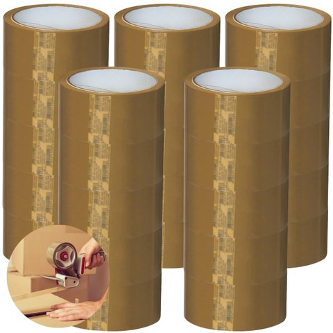 Fita Adesiva Marrom Larga 40mmx500m | Kaztec | Kit 25 Un