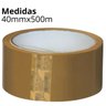 Fita Adesiva Marrom Larga 40mmx500m | Kaztec | Kit 25 Un - 2