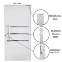 Ver imagem 4 de Porta Pivotante de Alumínio 210 X 120cm com Puxador e Friso Veneza Esquadrias Bergamo