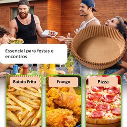 Protetor Antiaderente Air Fryer Descartável C/ 50 Folhas - 11