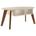 Ver imagem 5 de Mesa de Centro Diva 2 Nichos - Off White/cedro