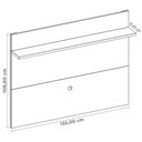 Ver imagem 5 de Rack com Painel Assimério Off White com Freijó - Moveisaqui