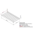 Ver imagem 2 de Cama Auxiliar de Solteiro Madeira Maciça para Colchão 88 X 188 Cm com Rodízios Cr35208 Castanho
