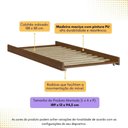 Ver imagem 3 de Cama Auxiliar de Solteiro Madeira Maciça para Colchão 88 X 188 Cm com Rodízios Cr35208 Castanho