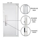 Ver imagem 3 de Porta Pivotante de Alumínio 210 X 100cm com Puxador e Vidro Veneza Esquadrias Bergamo