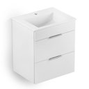 Ver imagem 1 de Gabinete Integrado 2 Gavetas 65cm x 62cm com Lavatório Cube Branco