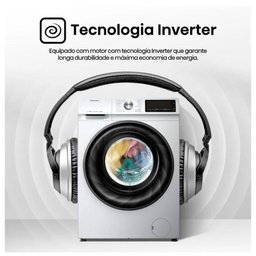 Lava e Seca 11kg Hisense Branca com 11 Programas de Lavagem Steam Wi-fi Wd3s11 Branco 220v - 4