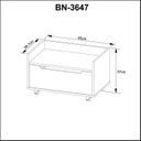 Ver imagem 5 de Armário para Banheiro 60cm com 1 Gavetas e Rodízio BN3647 Branco