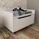 Ver imagem 1 de Armário para Banheiro 60cm com 1 Gavetas e Rodízio BN3647 Branco