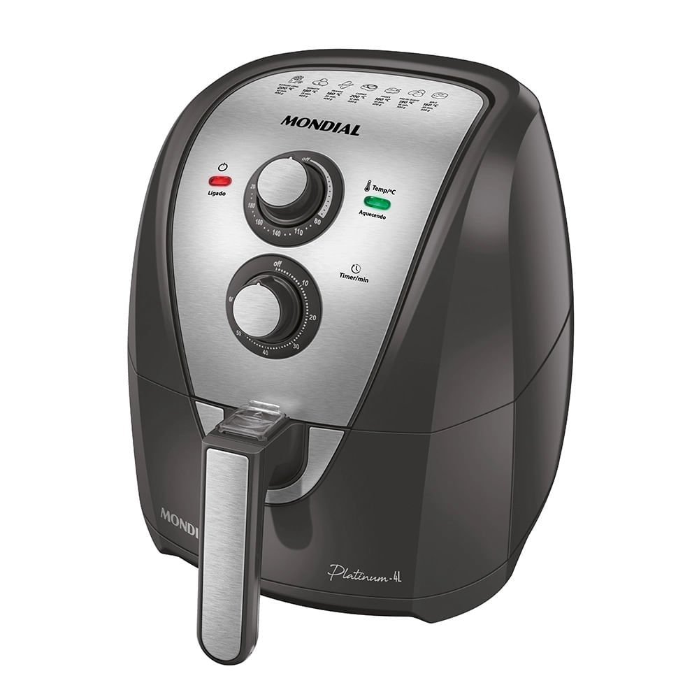 Fritadeira Elétrica Air Fryer Mondial AFN-40-PI 4L Cinza - 220V Arno ...