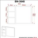 Ver imagem 7 de Espelheira para Banheiro 60x60cm BN3648 Branco