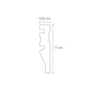 Ver imagem 2 de Rodapé de Poliestireno 7cm X 15mm X 2,40m Frisado Nfr Rodapés