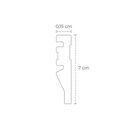 Ver imagem 3 de Rodapé de Poliestireno 7CMX15MMX2,40m Frisado Nfr Branco Ruffino