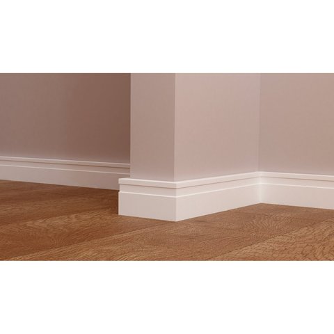 Rodapé de Poliestireno 7cmX15mmX2,40m Frisado NFR