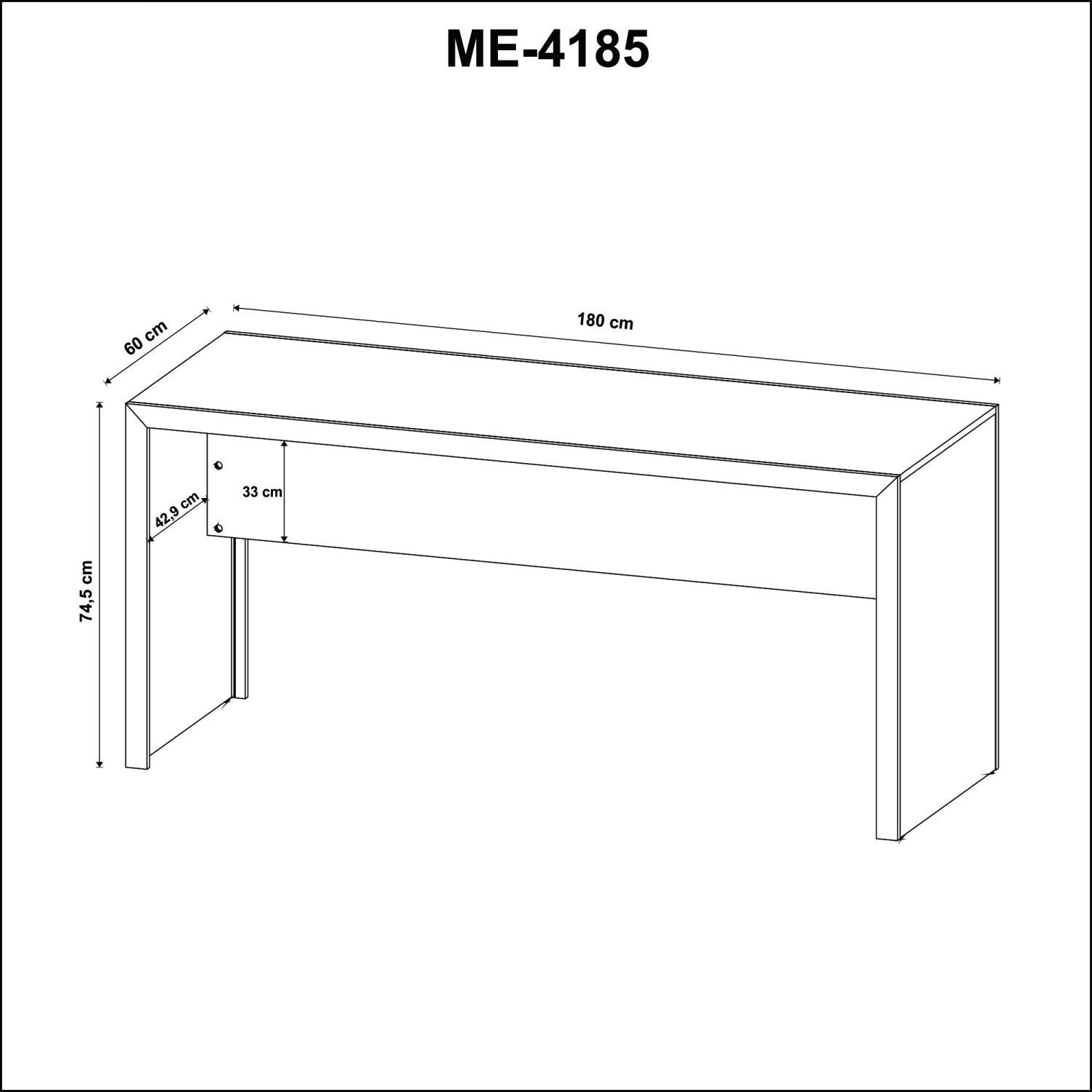Mesa Para Escritório 180cm ME4185 - 6