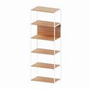 Ver imagem 2 de Estante Industrial Mac Br F5 5 Prateleiras MDP Metal Macadâmia com Branco F5 Office