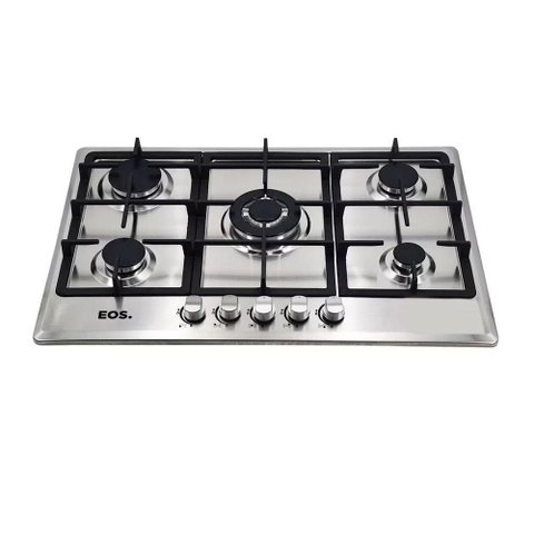 Fogão Cooktop Inox a Gás 5 Bocas 1 Dupla Ecg05 Bivolt - Eos B163916 Bivolt