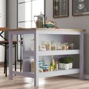 Ver imagem 7 de Bancada Ilha Cozinha 2 Prateleiras 120x80 Cm Cd1019 Cinza Dtall