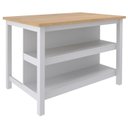 Ver imagem 1 de Bancada Ilha Cozinha 2 Prateleiras 120x80 Cm Cd1019 Cinza Dtall