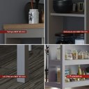 Ver imagem 3 de Bancada Ilha Cozinha 2 Prateleiras 120x80 Cm Cd1019 Cinza Dtall