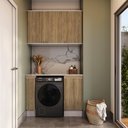 Ver imagem 2 de Lavanderia Modulada Kappesberg Celeste 3 Peças Branco/nogueira 120cm