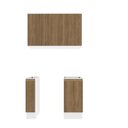 Ver imagem 1 de Lavanderia Modulada Kappesberg Celeste 3 Peças Branco/nogueira 120cm