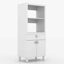 Ver imagem 3 de Armário Forno E Microondas 2 Portas 1 Gav Cr20005 Branco