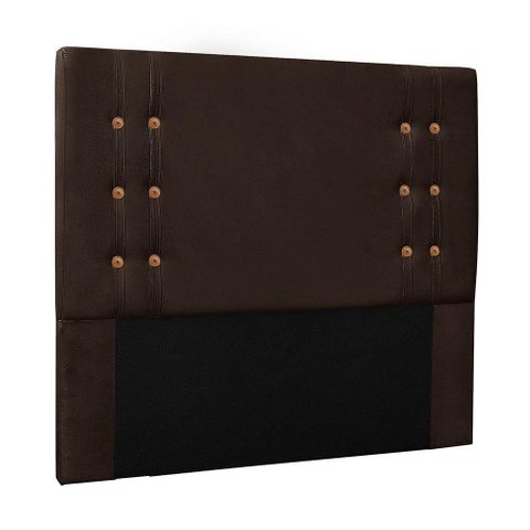 Cabeceira Cléo Casal Queen Fixação no Box Estrutura Mdf Mdp Suede Marrom Loja Sheep