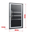 Ver imagem 4 de Porta Pivotante Alumínio Lamb.Evolution c/Pux.e.Elite Mix Preto 216x100 Brimak