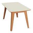 Ver imagem 5 de Mesa Jantar Retangular 1,60m x 0,90m Pés Retrô com 6 Cadeiras Assento e Encosto Estofado 100% MDF