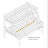 Treliche Bunk Bed Casal Madeira Macica com Escada Fixa Branco Mobilistore CS2125-01 - 7