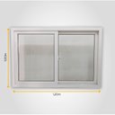 Ver imagem 3 de Janela de Pvc Correr de 2 Folhas com Vidro Simples Fecho Caracol 100x120x7,5cm Multilit